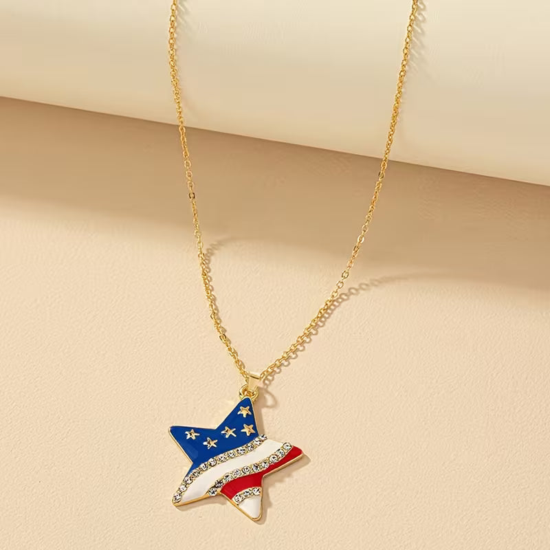 Collana con Ciondolo Stella della Libertà Senza Tempo