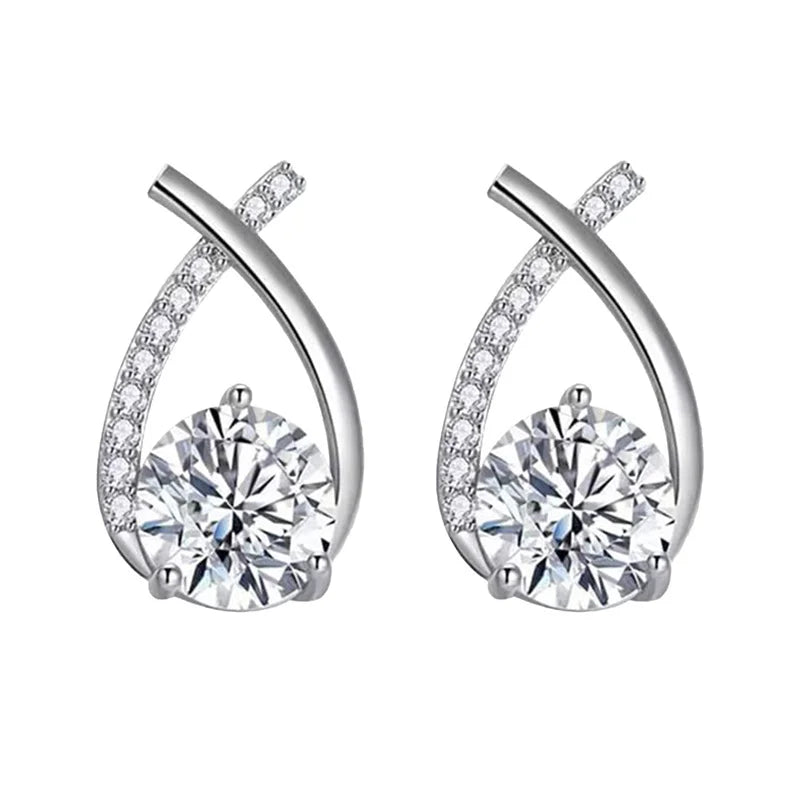 Orecchini Croce Cristallo con Zirconia