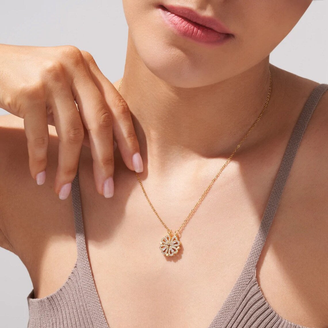 Collana con cuore fortunato