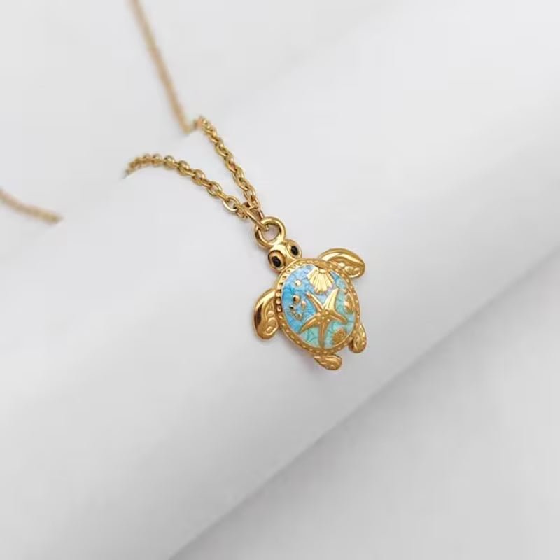 Collana con Ciondolo Tartaruga Marina Rifugio Azzurro
