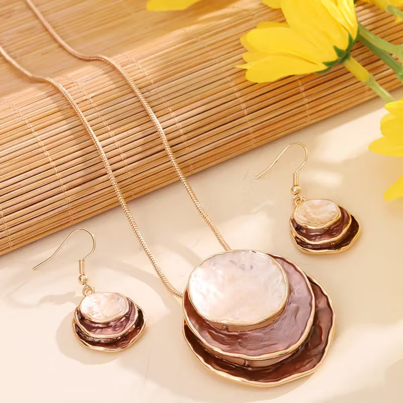 Set collana e orecchini bohémien smaltato