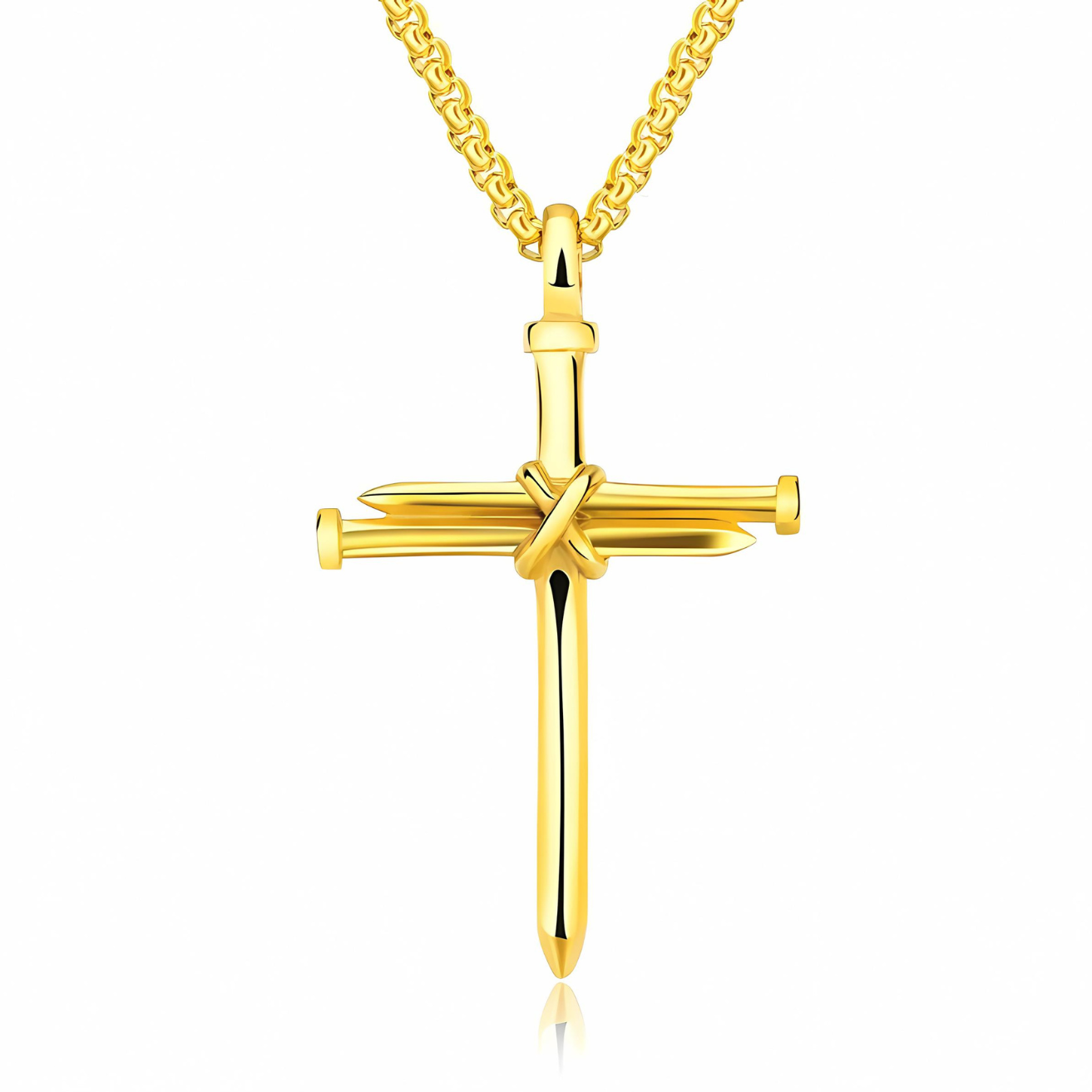 Collana con croce chiodata