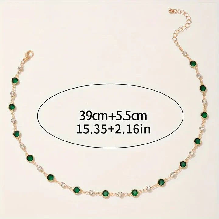 Collana con Ciondolo Verde Smeraldo