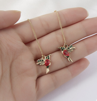 Set Collana e Orecchini Colibrì Rinhoo