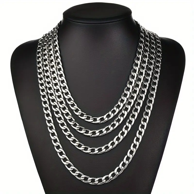 Collana a Catena Cubana alla Moda da Uomo