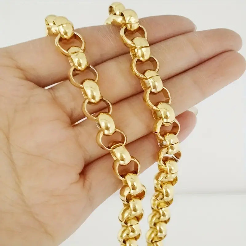 Collana Elegante a Catena in Acciaio Inossidabile Unisex Fatto a Mano