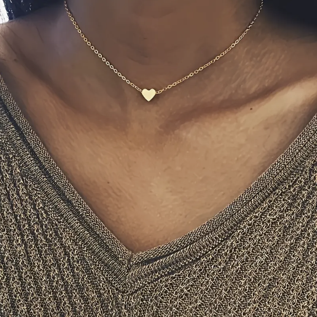 Ciondolo Cuore in Argento e Oro con Catena