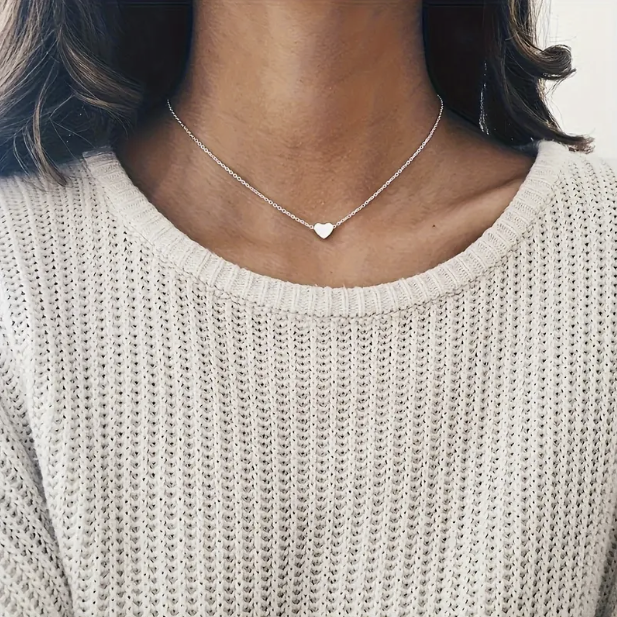 Ciondolo Cuore in Argento e Oro con Catena