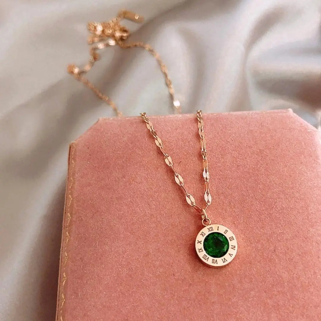 Collana Tempo con Smeraldo in Oro