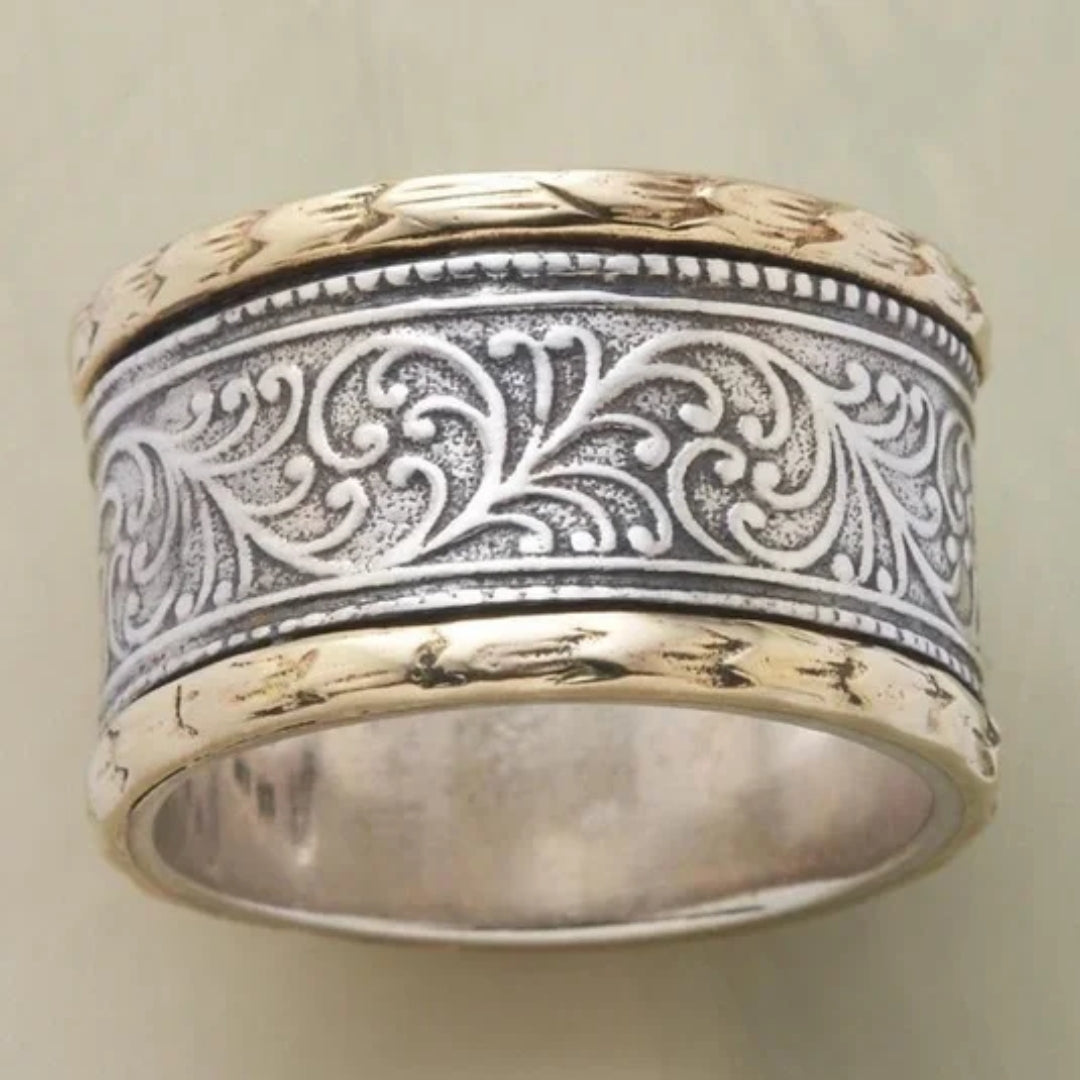 Anello Dorato e Argentato Vintage