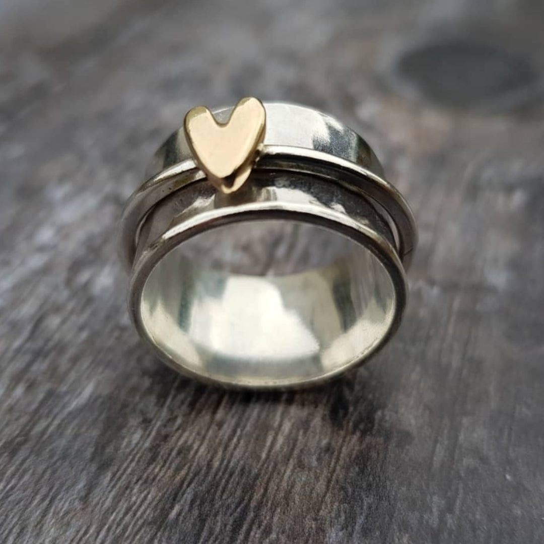 Alma - Anello cuore placcato oro
