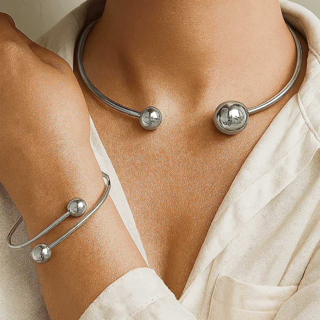 Set Collana e Bracciale Minimalist Glow | Dorato