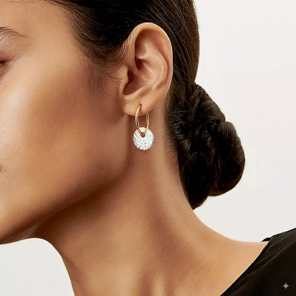 Orecchini vintage in oro e argento