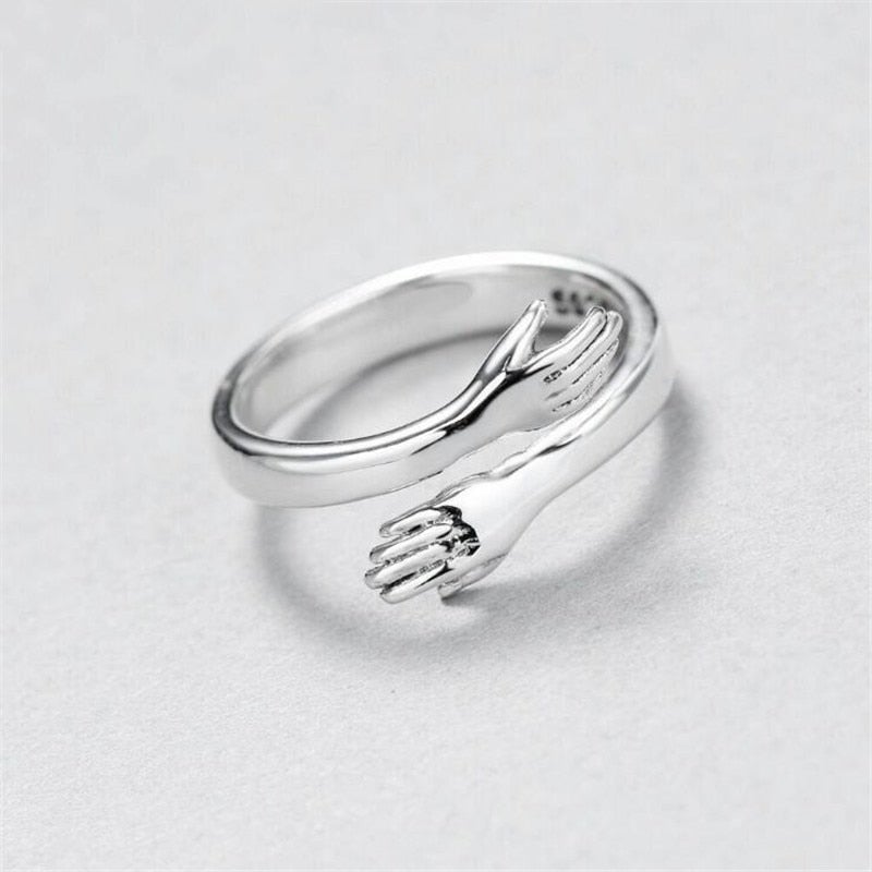 Anello Abbraccio Regolabile in Argento