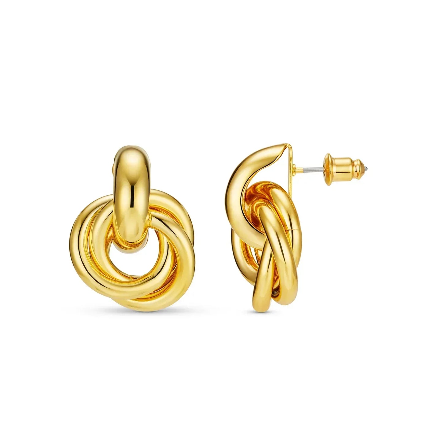 Orecchini Statement Interlocking | Oro bianco
