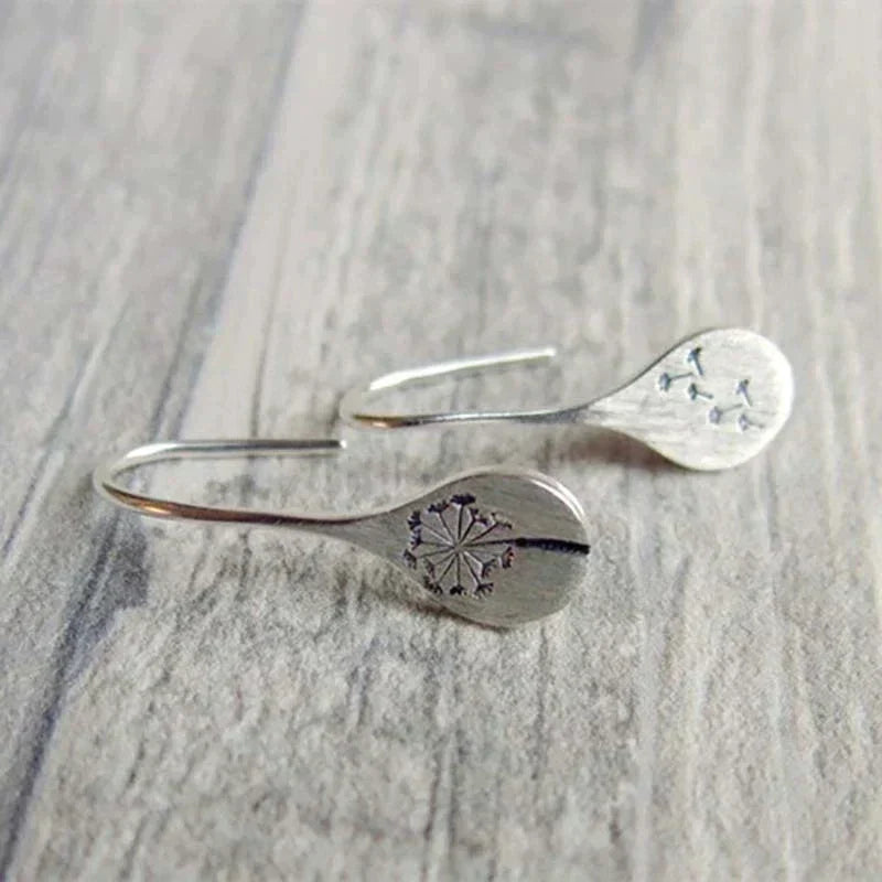 Orecchini a fiore vintage in argento 925