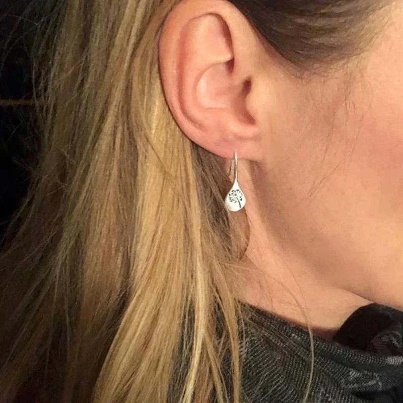 Orecchini a fiore vintage in argento 925