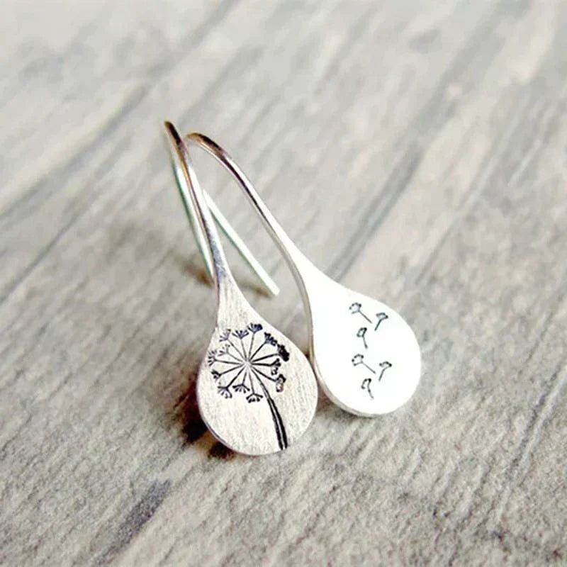Orecchini a fiore vintage in argento 925