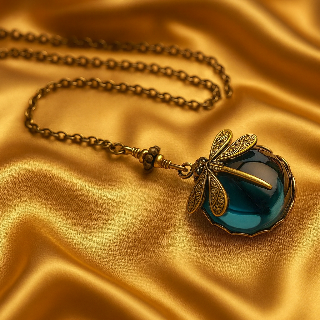Collana con Ciondolo Libellula Vintage
