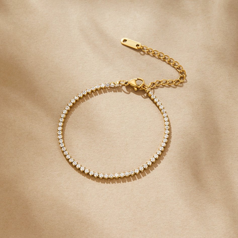 Bracciale tennis oro Cordelia