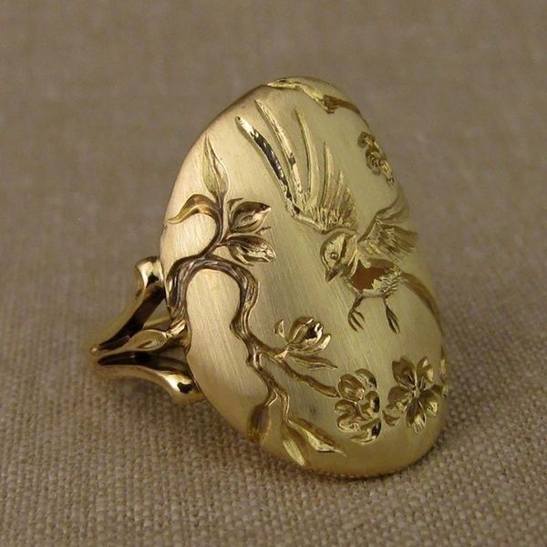 Anello vintage naturale oro