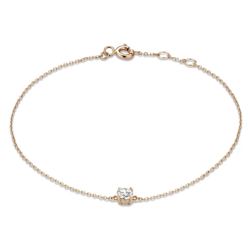 Bracciale con Pietra di Moissanite Cléa | Dorato