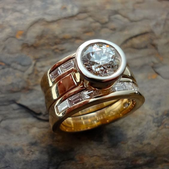 Anello vintage in vetro stratificato