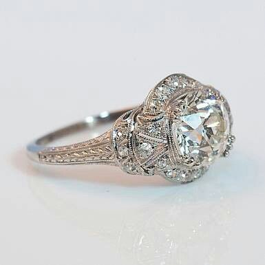Anello d'Argento Cristallino Vintage