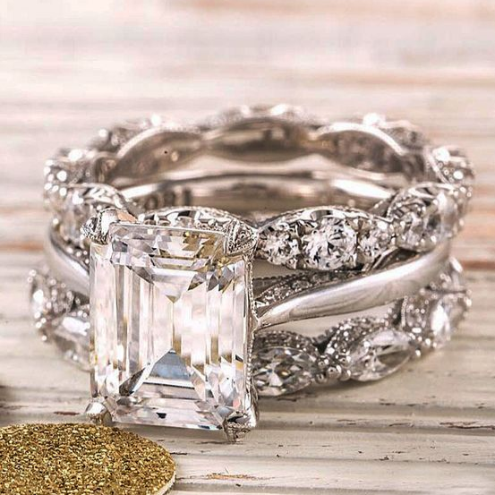 Anello Vintage a Strati Argento Brillante
