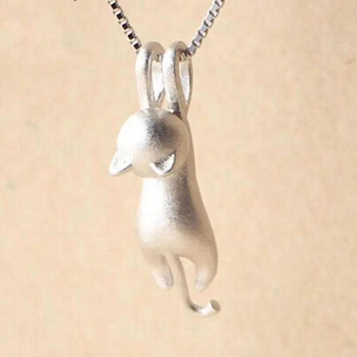 Collare gattino giocoso in argento sterling 925