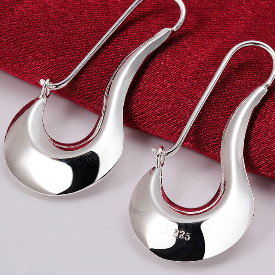 Orecchini dallo stile modernista color argento per donna