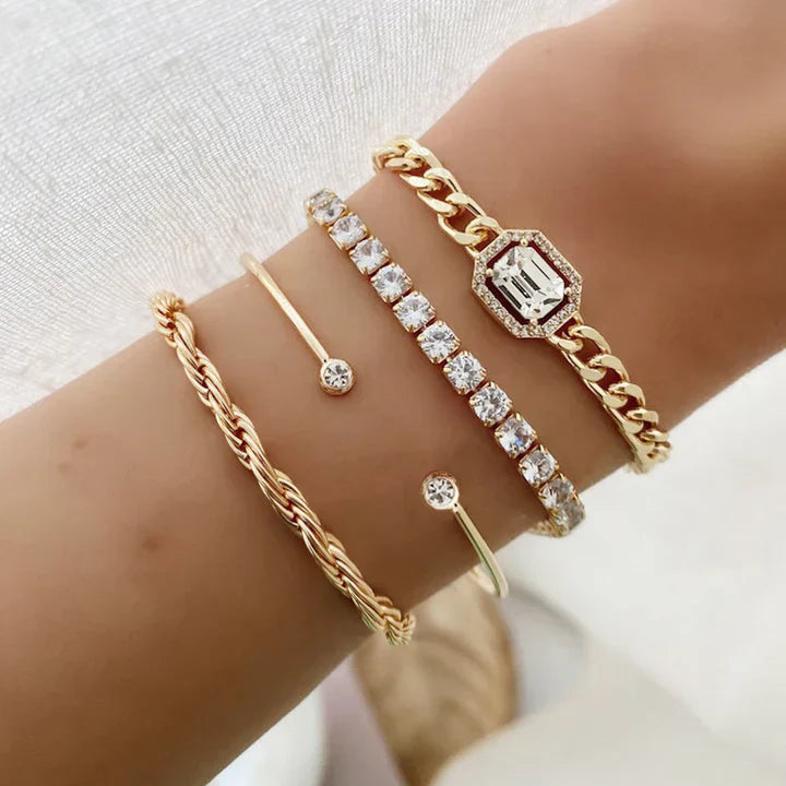 Set di bracciali Domitia Calvina | Oro bianco