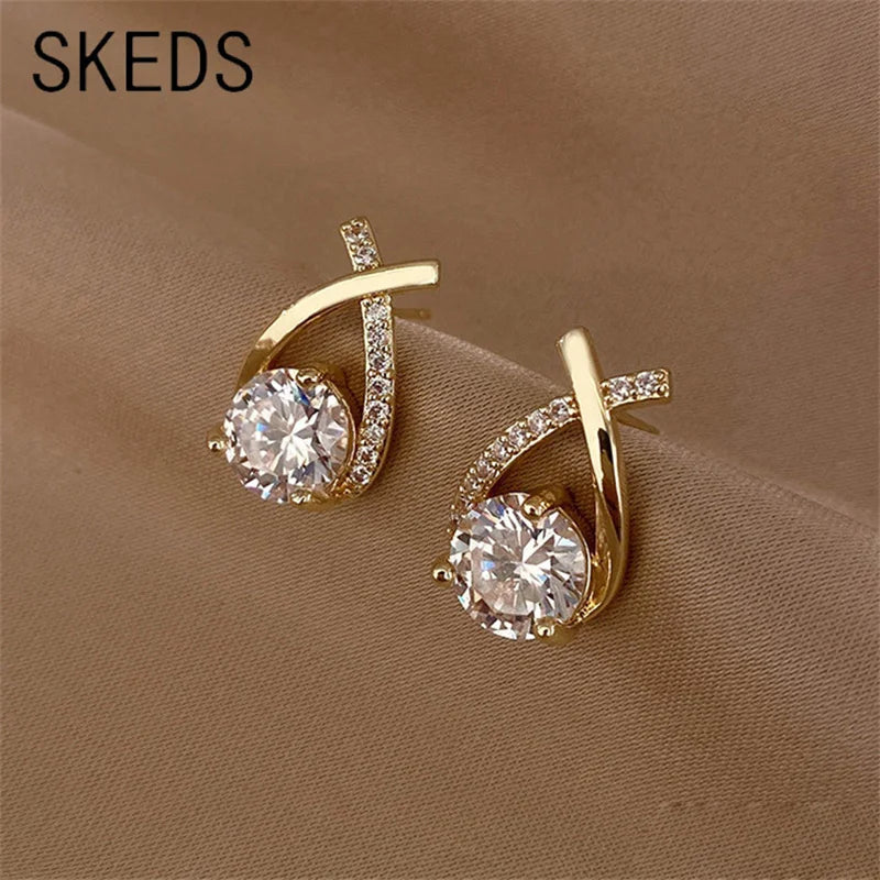 Orecchini Croce Cristallo con Zirconia