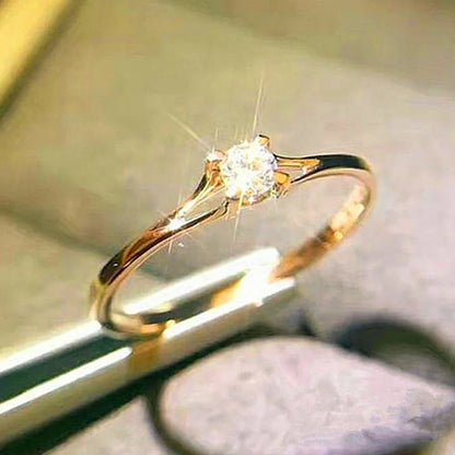 Anello Solitario Boho con Zirconia Brillante