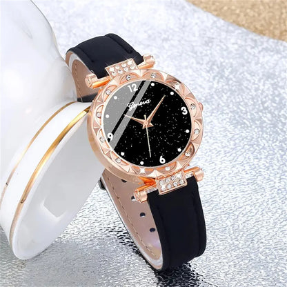 Set Completo Glamour: Orologio, Collana, Orecchini, Anello + Bracciali