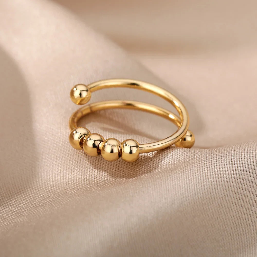 Anello Girevole Calma Antistress con Sferette