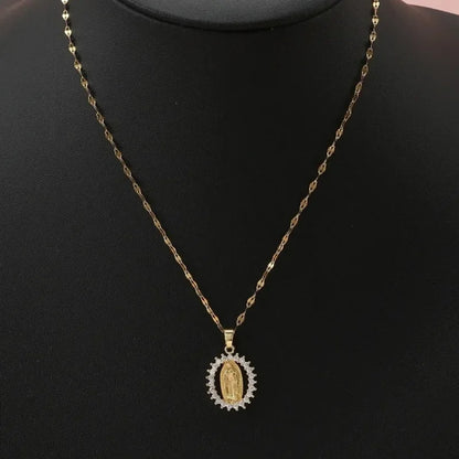 Collana Vergine Miracolosa con Zirconi