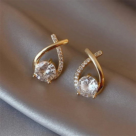 Orecchini Croce Cristallo con Zirconia
