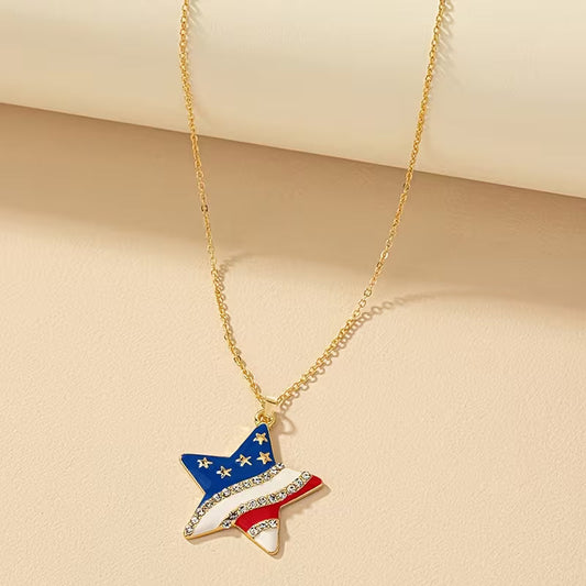 Collana con Ciondolo Stella della Libertà Senza Tempo
