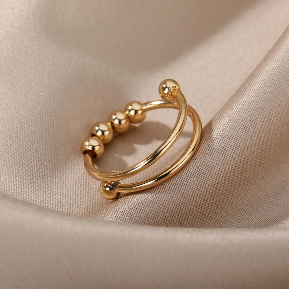 Anello Girevole Calma Antistress con Sferette
