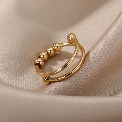 Anello Girevole Calma Antistress con Sferette