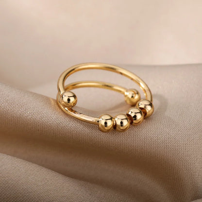 Anello Girevole Calma Antistress con Sferette