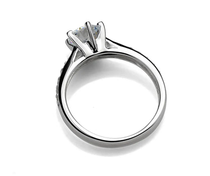 Anello Solitario Argento 925 con Zirconia Brillante