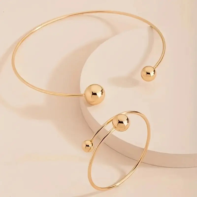 Set Collana e Bracciale Minimalist Glow | Dorato
