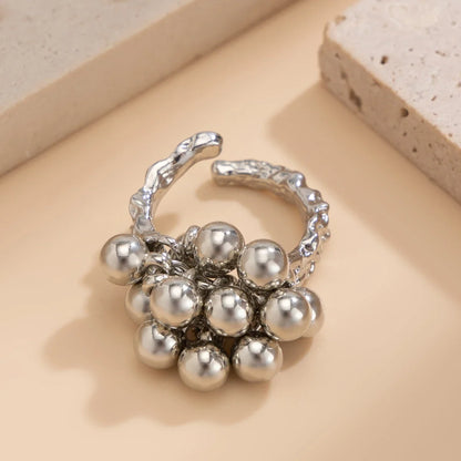 Anello Regolabile con Sfere Dorato