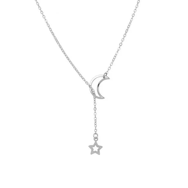 Collana Luna e Stella Celestiale Dorata