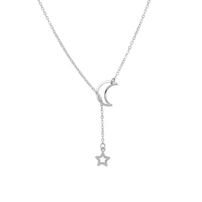 Collana Luna e Stella Celestiale Dorata