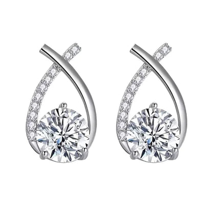 Orecchini Croce Cristallo con Zirconia
