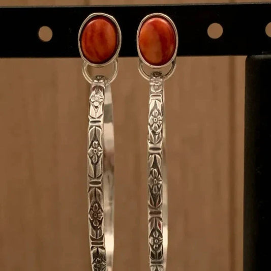 Orecchini boho vintage onice