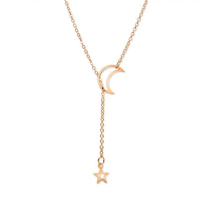 Collana Luna e Stella Celestiale Dorata